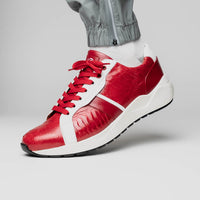 Marco Di Milano Lyon: Red & White Leather Dress Shoe