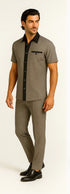 Men’s Houndstooth Walking Suit by Dreams by Zacchi – 2 Piece Lei sure Set in black/white- $99
