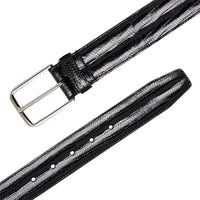 Mezlan Classic Lizard Belt Black