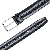 Mezlan Classic Lizard Belt Blue