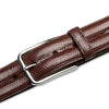 Mezlan Classic Lizard Belt Dark Brown