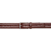 Mezlan Classic Lizard Belt Dark Brown