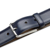 Mezlan Center-Piped Calfskin Belt Blue