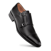 Mezlan Actore Double Monk Strap Black (21151)