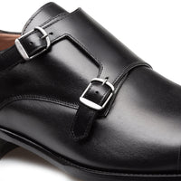 Mezlan Actore Double Monk Strap Black (21151)