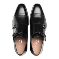 Mezlan Actore Double Monk Strap Black (21151)