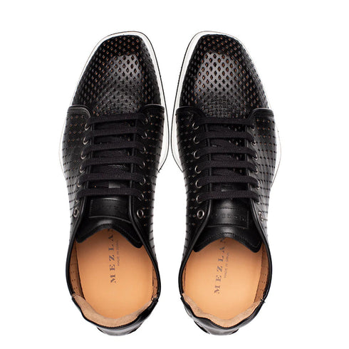 Mezlan Luce Perforated Sneaker Black (21154)