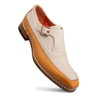 Mezlan Cadena Two-Toned Monk Strap Camel / Bone (21590)