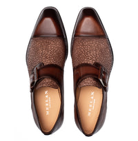 Mezlan Monk Strap - Laser Print Italian Leather Shoe