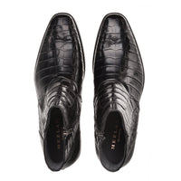 Mezlan Belucci Alligator Zipper Boots Black (3663-J)