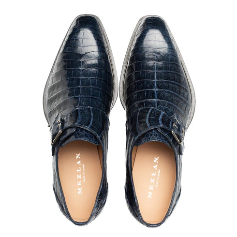 Gigolo Crocodile Monk Strap Brown By Mezlan Made In Spain Brand