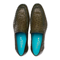 Mezlan Menor Ostrich Slip On Olive (50120-S)