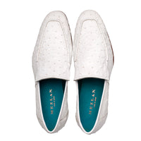 Mezlan Menor Ostrich Slip-On: Luxury Cognac Loafers