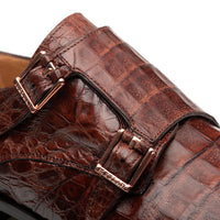 Mezlan Doyers Crocodile Double Monk Strap Sport (50176-F)