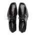 Mezlan Ugo Crocodile Square Toe Lace Up Derby Black (50200-F)