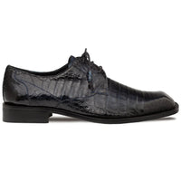 Mezlan Ugo Crocodile Square Toe Lace Up Derby Blue (50200-F)