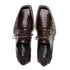 Mezlan Ugo Crocodile Square Toe Lace Up Derby Brown (50200-F)