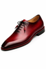 Dietro Oxford Burgundy Whole Cut Angular Patina Finish Calfskin Shoes By Mezlan Made In Spain Brand