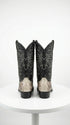Men’s Natural Python Snakeskin J Toe Cowboy Boots with Black Western Shaft, Exotic Dress Boots