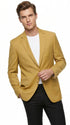 Men’s Gold Poplin Club Sport Coat, Classic Fit Dress Casual Blazer