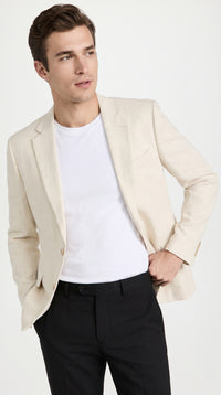 Men’s Ivory Cream Off White 2 Button Sport Coat, Classic Dress Casual Blazer