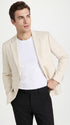 Men’s Ivory Cream Off White 2 Button Sport Coat, Classic Dress Casual Blazer