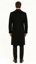 Men’s Black Full Length Double Breasted Wool Overcoat, Formal Winter Topcoat