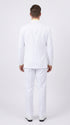 Men’s White Classic Fit 3 Button Poplin Suit, Two Piece Formal Wedding Dress Suit