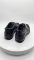 Los Altos Men’s Black Ostrich Leg Lace-Up Sneakers – Exotic Leather Casual Shoes