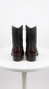 Men’s Black Cherry Caiman Tail Crocodile Boots, European Toe Exotic Western Dress Boots LAB-76B0118
