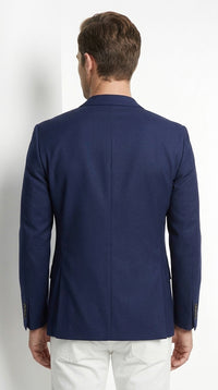 Men’s Navy Wool Sport Coat Blazer, Basic Two Button Classic Fit Formal Dress Jacket