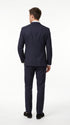 Men’s Navy Linen Suit for Beach Wedding, Summer Dress Suit with Jacket and Pants