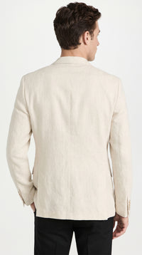 Men’s Ivory Cream Off White 2 Button Sport Coat, Classic Dress Casual Blazer