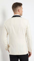 Men’s Ivory and Black Dinner Jacket, Formal Tuxedo Evening Jacket for Weddings and Prom
