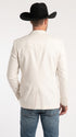 Men’s White Western Blazer, 2 Button Cowboy Sport Coat – Saco Vaquero Para Hombre for Weddings and Rodeo Events