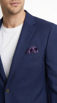 Men’s Navy Wool Sport Coat Blazer, Basic Two Button Classic Fit Formal Dress Jacket