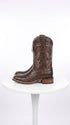 Men’s Brown Armadillo Ranchera Toe Cowboy Boots with TPU Sole, Western Dress Boots