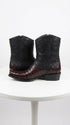 Men’s Black Cherry Caiman Tail Crocodile Boots, European Toe Exotic Western Dress Boots LAB-76B0118
