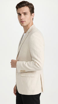 Men’s Ivory Cream Off White 2 Button Sport Coat, Classic Dress Casual Blazer