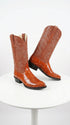 Men’s Red Eel Cowboy Boots with Pointed Toe, Original Leather Western Dress Boots