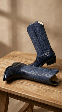 Men’s Red Eel Cowboy Boots with Pointed Toe, Original Leather Western Dress Boots