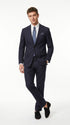 Men’s Navy Linen Suit for Beach Wedding, Summer Dress Suit with Jacket and Pants