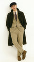 Men’s Black Long Trench Coat, All Weather Belted Maxi Length Dress Rain Coat
