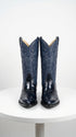 Men’s Red Eel Cowboy Boots with Pointed Toe, Original Leather Western Dress Boots