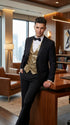 Men’s Black Award Ceremony Blazer Vintage Formal Tuxedo Jacket