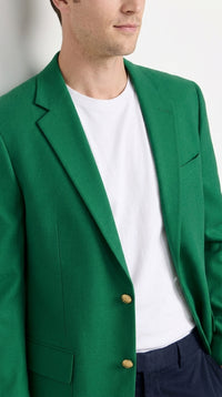 Executive Apparel Ultralux Men’s Kelly Green Blazer Jacket, Formal Sport Coat for Weddings and Events