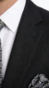 Men’s Black 100% Linen Suit, Two Button Formal Wedding Business Dress Suit