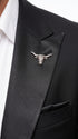 "EJ Samuel Men's Two-Button Velvet Suit in Black"