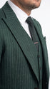 Thomas Shelby Peaky Blinders Green Pinstripe 3-Piece Wool Suit – Vintage 1920s Gangster Wedding Suit for Men
