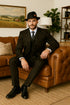 Black And Gold Stripe Suit - Vested Suit